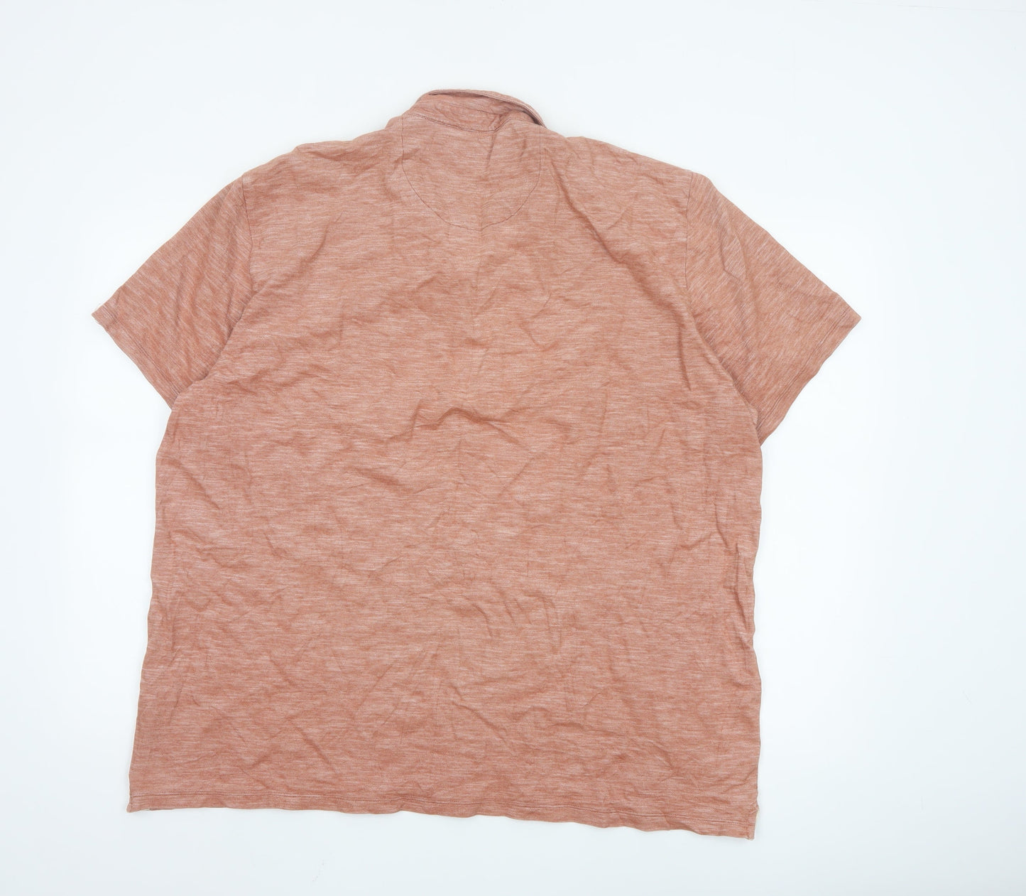 Next Men's Beige 3XL Cotton Short Sleeve Polo Shirt