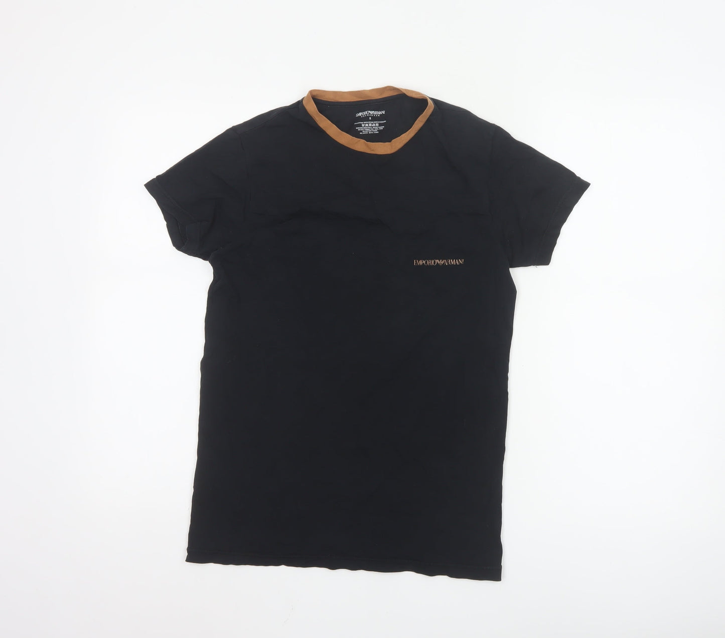 Emporio Armani Men’s Black Slim Fit Crew Neck T-Shirt S