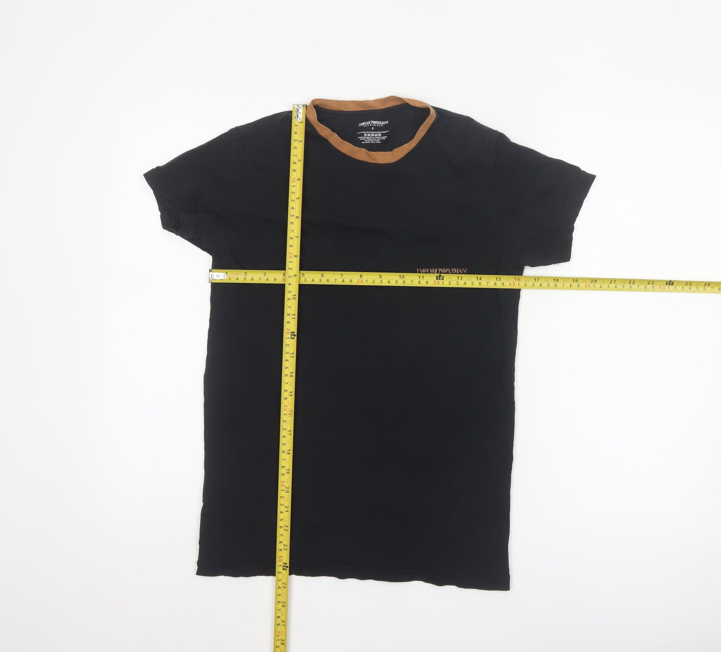 Emporio Armani Men’s Black Slim Fit Crew Neck T-Shirt S