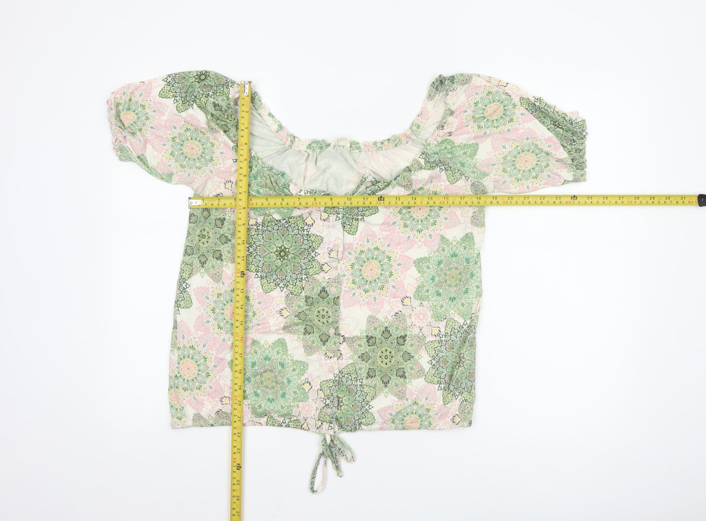 Fat Face Women’s Multicoloured Floral Cropped Blouse Size 10