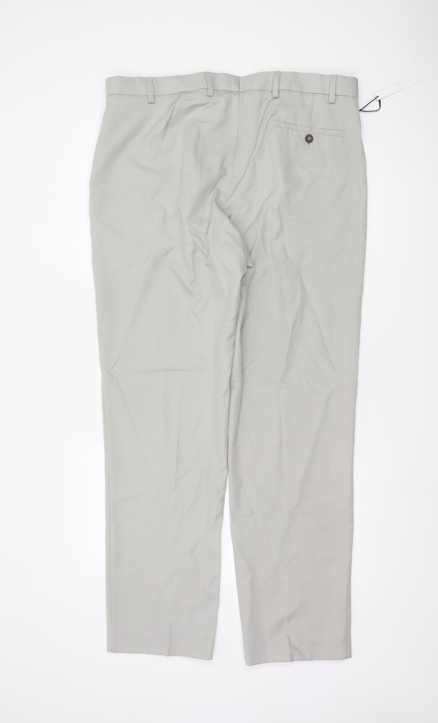 Marks and Spencer Men's Beige Regular Fit Chino Trousers 38x33
