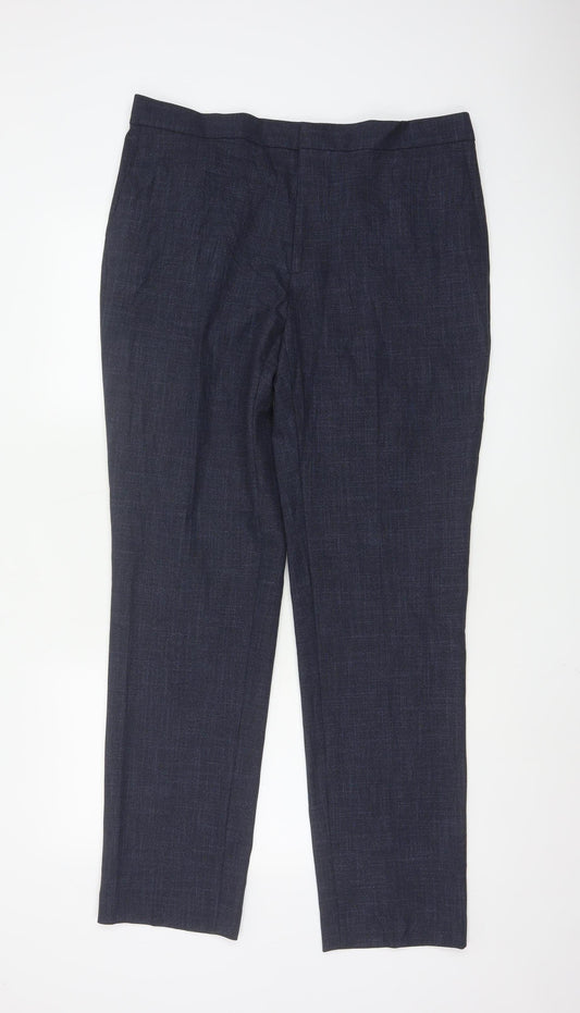 Marks and Spencer Autograph Men's Blue Slim Fit 36L Trousers