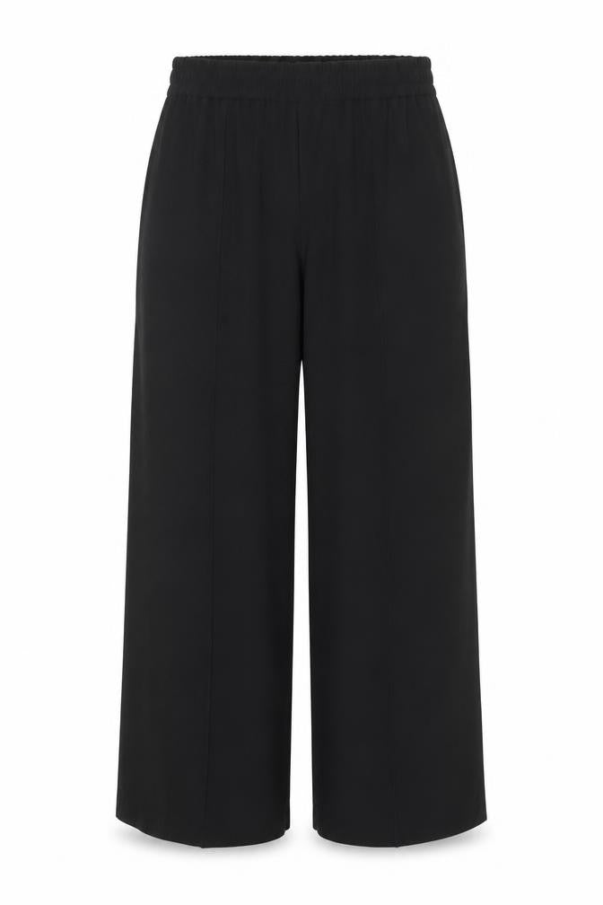Marks and Spencer Womens Black Size 12 Wide-Leg Trousers