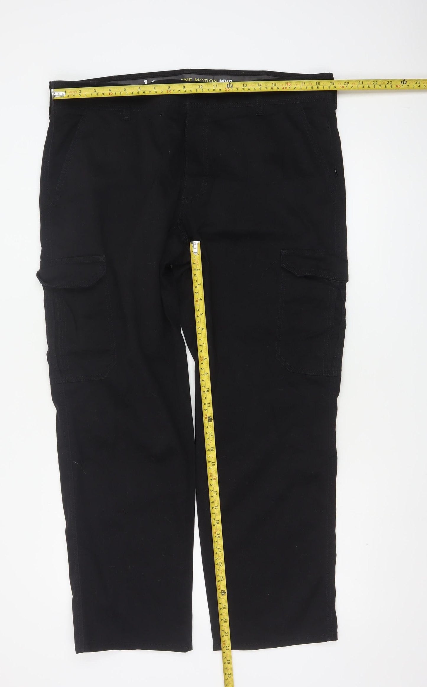 Lee Men’s Black Cargo Trousers W38 L30 Regular Straight Fit