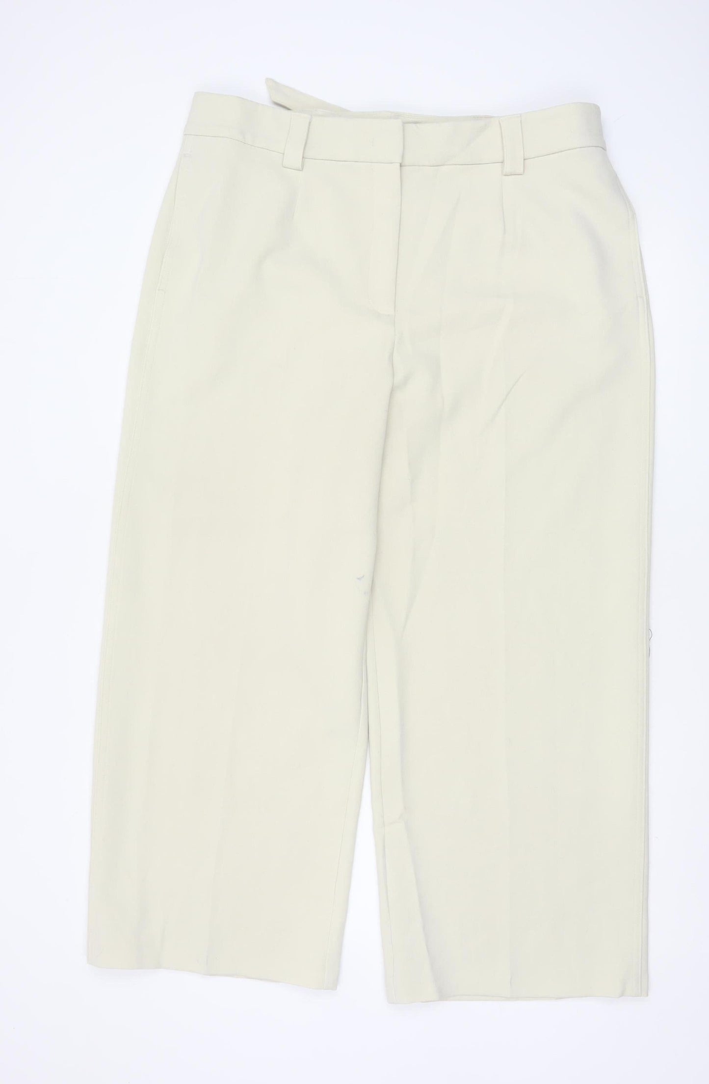 Marks and Spencer Men's Beige Regular Fit Dress Pants Size 18 Belted