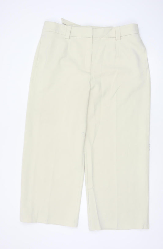 Marks and Spencer Men's Beige Regular Fit Dress Pants Size 18 Belted