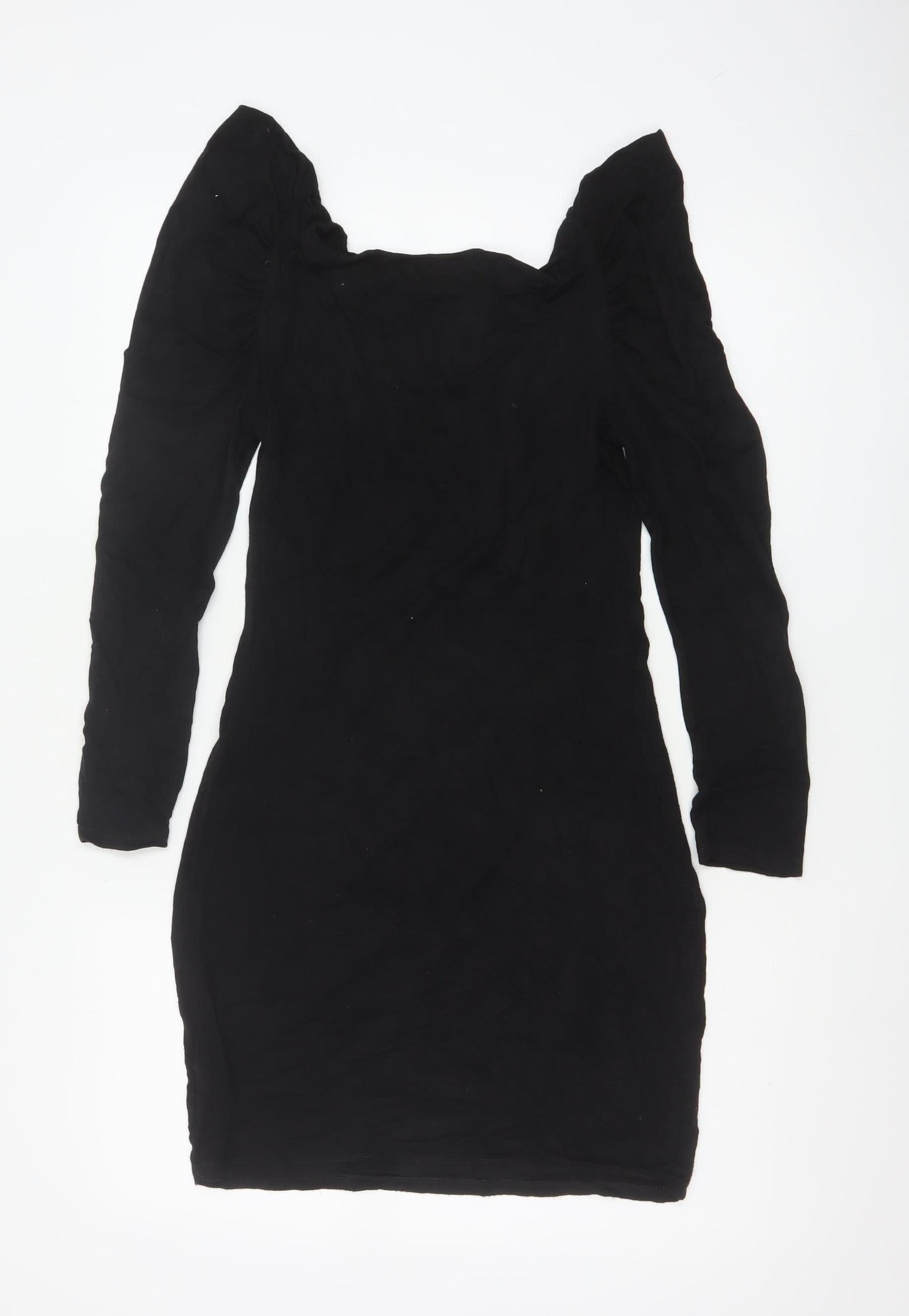 Warehouse Women’s Black Size 10 Bodycon Square Neck Dress