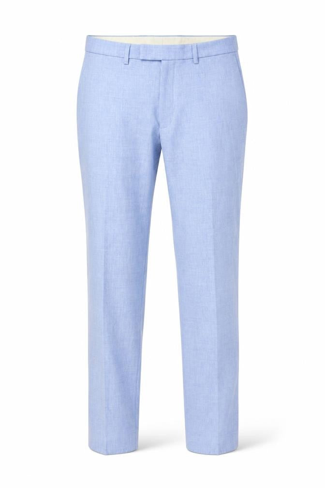 Marks & Spencer Men's Blue Slim Fit Dress Trousers 34L