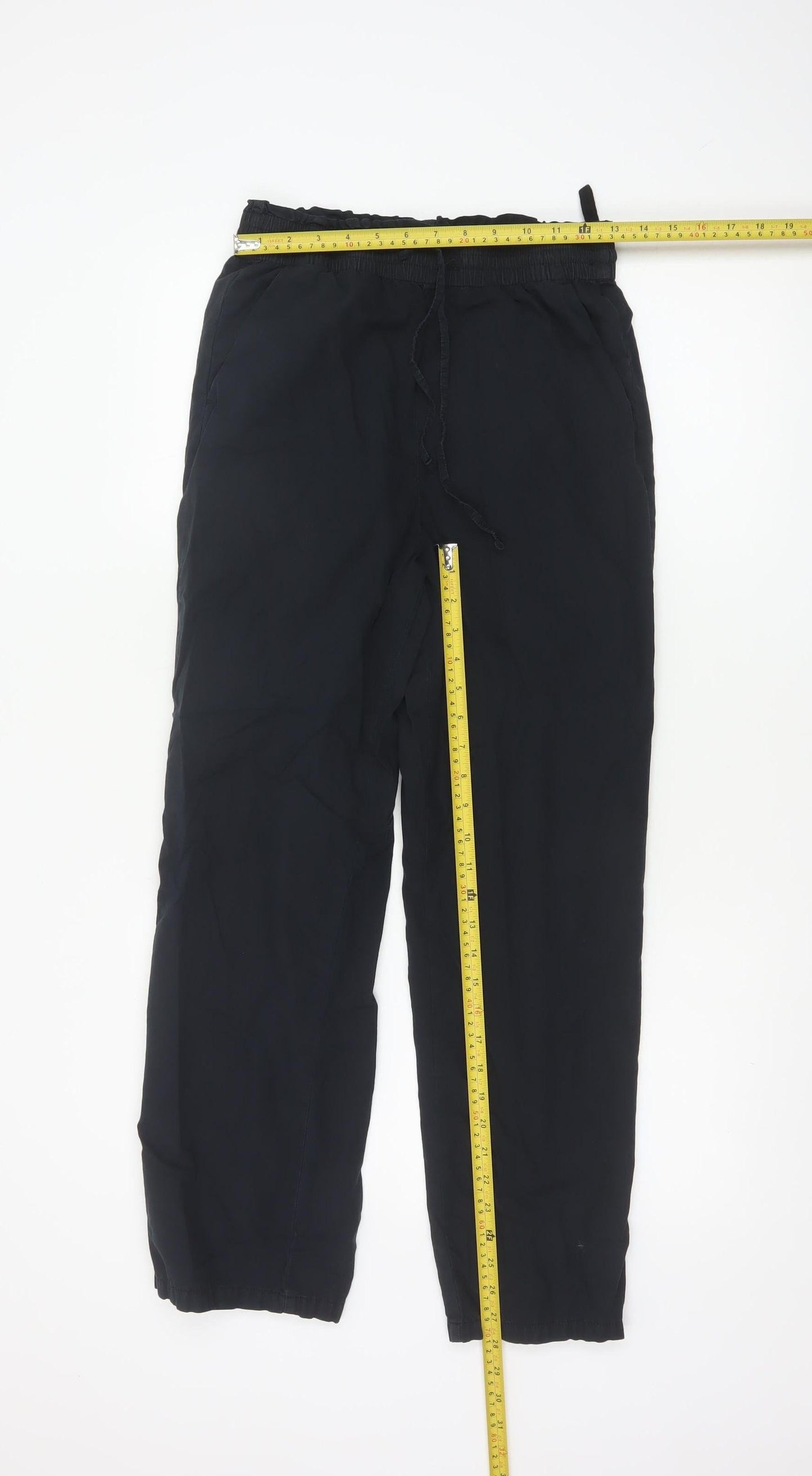 Marks and Spencer Women’s Black Viscose Jogger Trousers Size 8