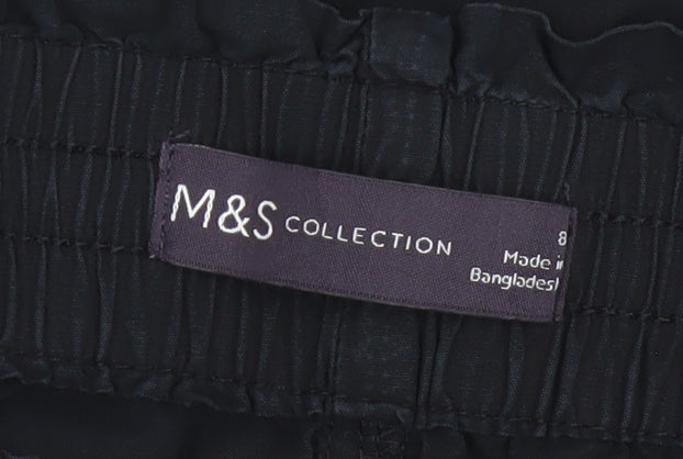Marks and Spencer Women’s Black Viscose Jogger Trousers Size 8