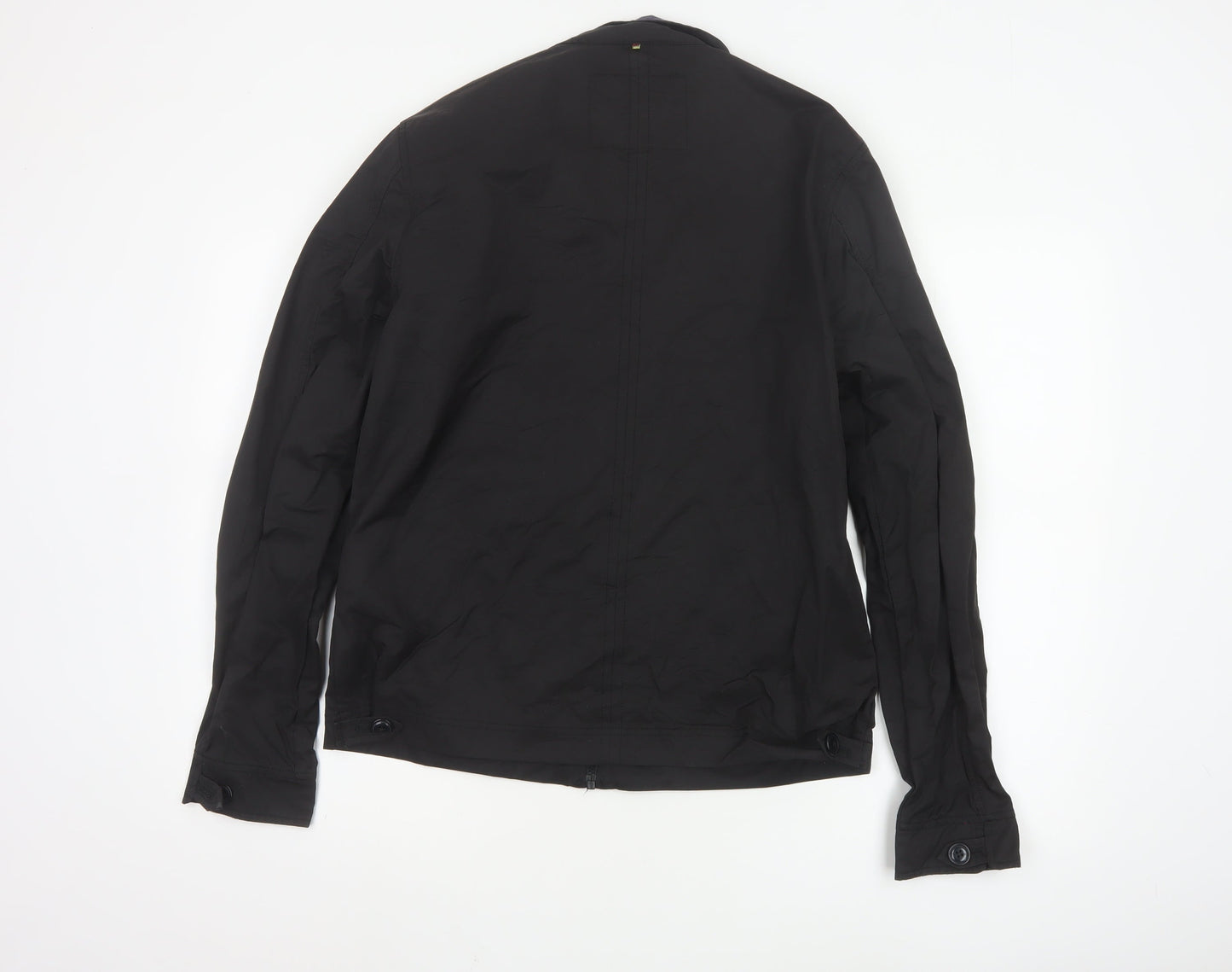 Pretty Green Men's Black L Full Zip Cotton Nylon Jacket