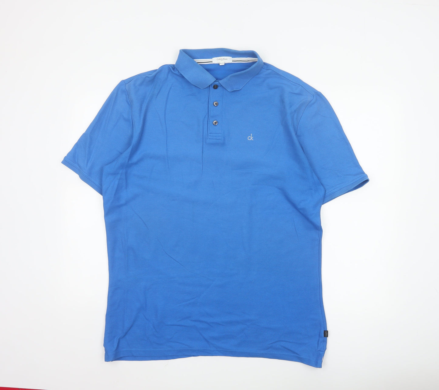 Calvin Klein Golf Men's Blue Polo Shirt XL Cotton Blend