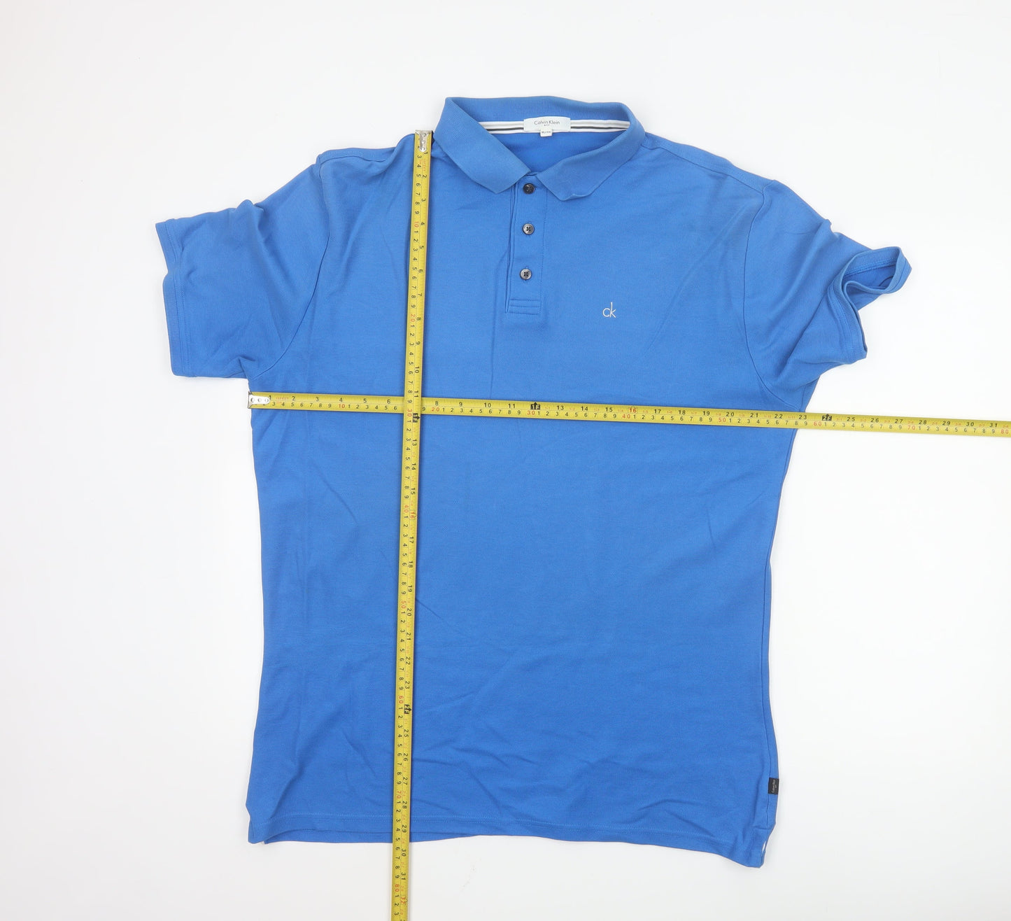 Calvin Klein Golf Men's Blue Polo Shirt XL Cotton Blend
