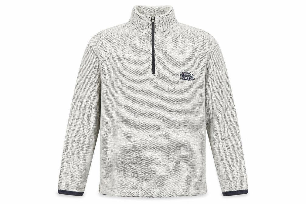 Weird Fish Mens Grey Knit 1/2 Zip Sweatshirt Size S