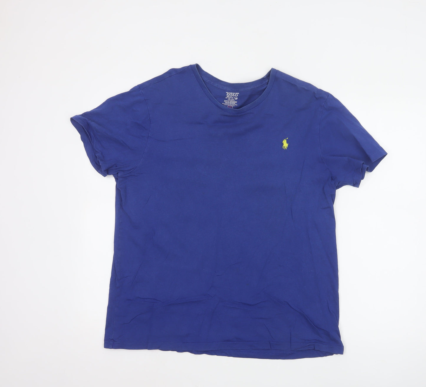Polo Ralph Lauren Men's Blue Custom Fit Crew Neck T-Shirt L