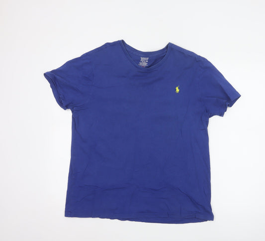 Polo Ralph Lauren Men's Blue Custom Fit Crew Neck T-Shirt L