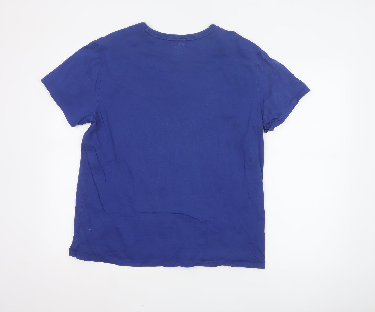 Polo Ralph Lauren Men's Blue Custom Fit Crew Neck T-Shirt L