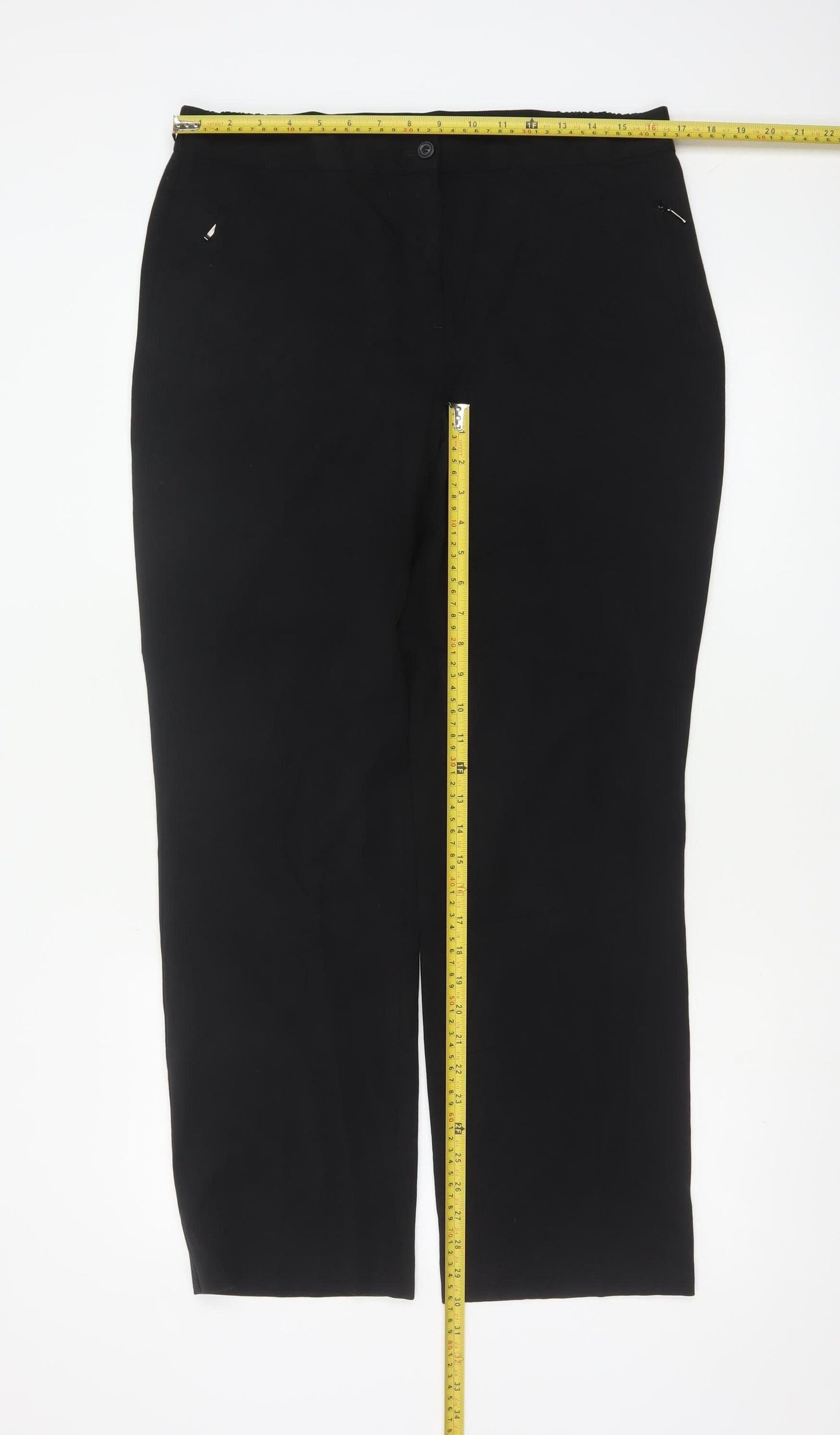 Marks and Spencer Women's Black Size 14 Straight Dress Pants