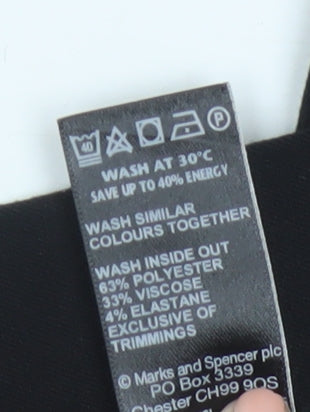 Marks and Spencer Women's Black Size 14 Straight Dress Pants