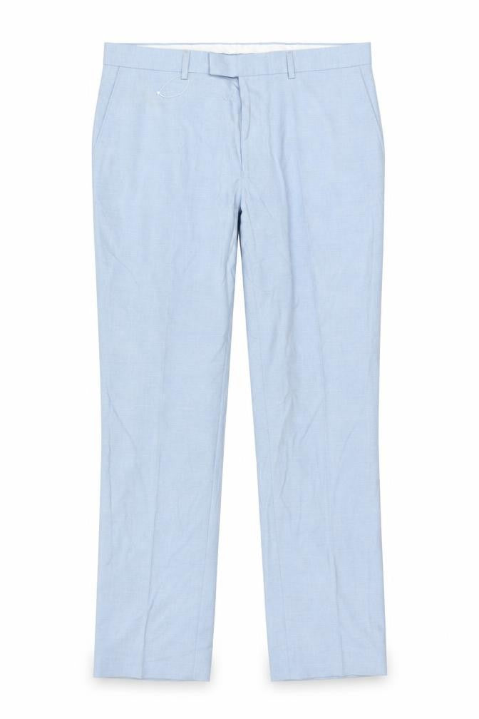 Marks & Spencer Men's Blue Slim Fit Dress Pants 34L