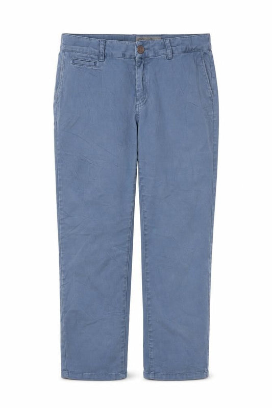 FatFace Women Blue Cotton Chino Trousers Size 12 Casual Straight