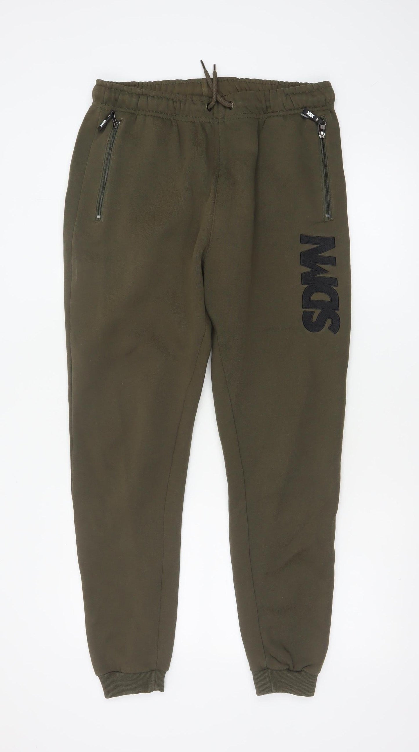 Sidemen Official Men’s Green Jogger Trousers Size L Cotton Fleece