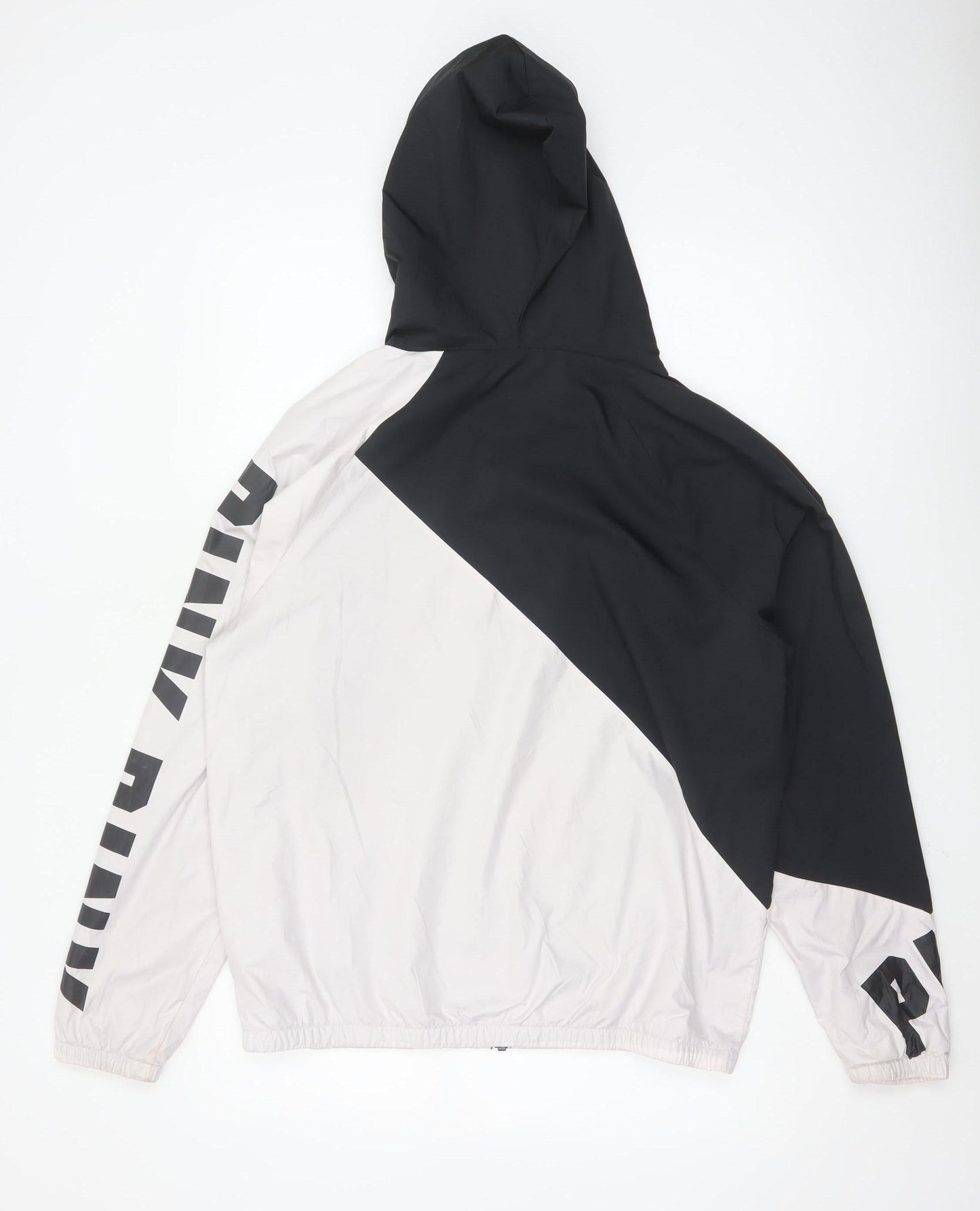 Victoria's Secret PINK Women's XS Black White Hooded Windbreaker Jacket