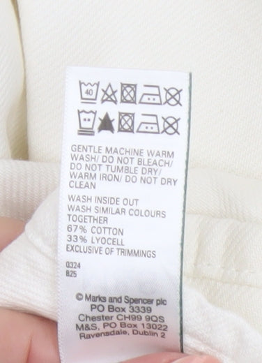 Marks and Spencer Women’s Ivory Chino Trousers Size 20 Regular