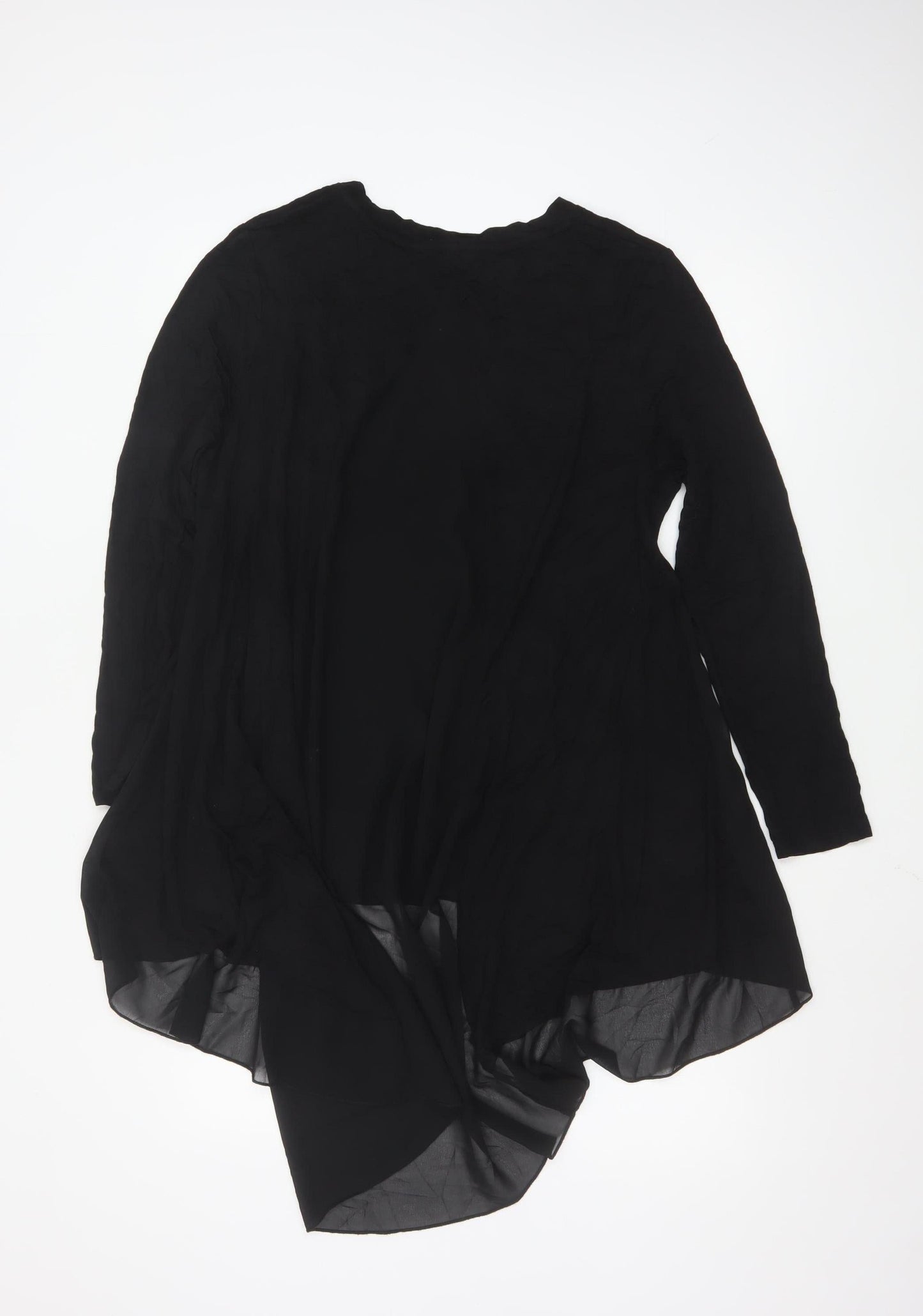 Roman Women’s Black Long Sleeve Tunic Blouse Size 16
