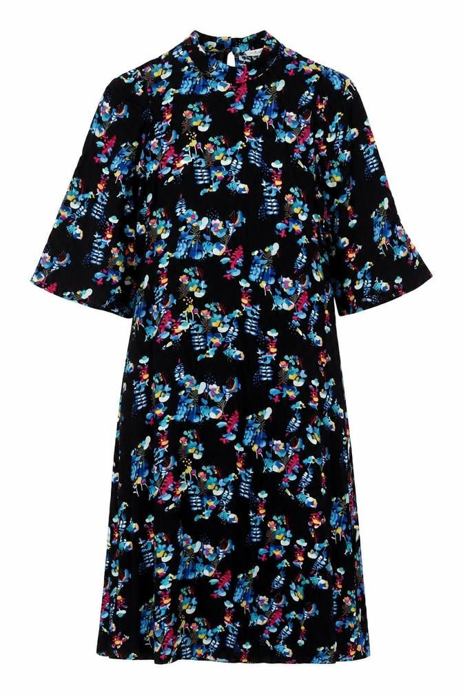 VILA Women's Multicoloured Floral A-Line Knee Length Dress Size 10