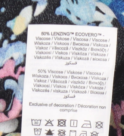 Vila Women's Multicoloured Floral A-Line Knee Length Dress Size 10