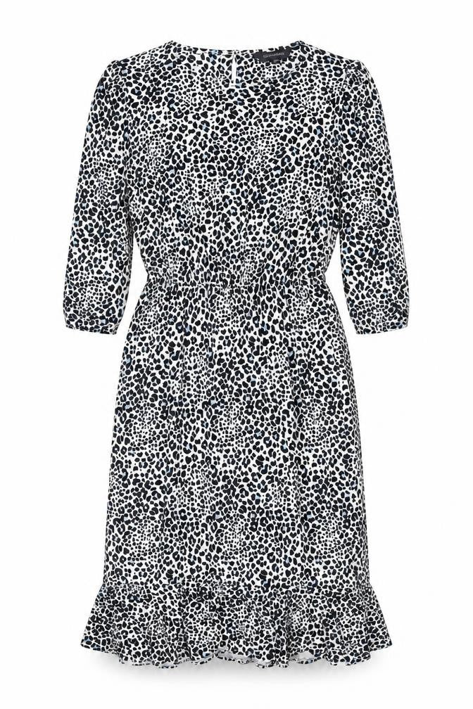 Sonsandar Women’s Multicoloured Leopard Print Knee Length Fit & Flare Dress Size 10