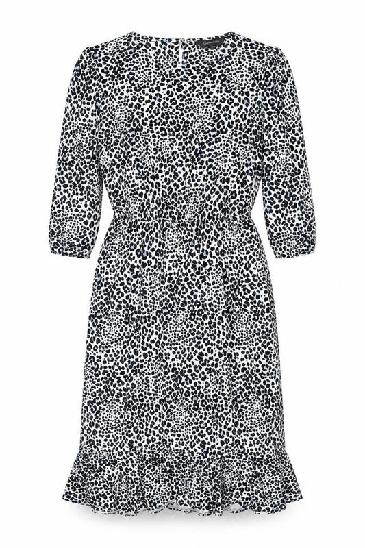 Sosandar Women’s Multicoloured Leopard Print Knee Length Fit & Flare Dress Size 10