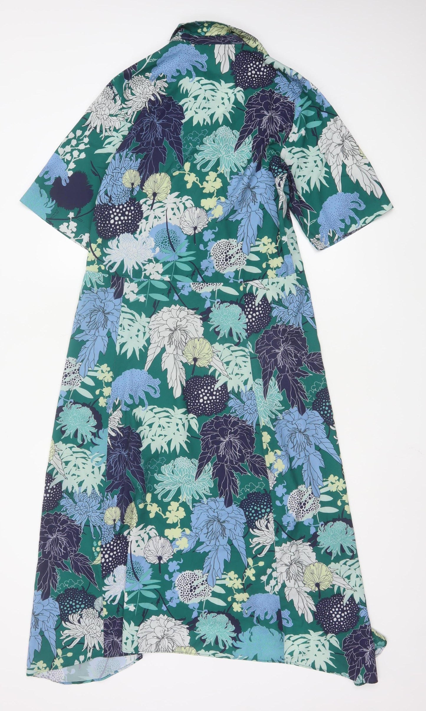 Monki Womens Multicoloured Floral Shirt Dress XS