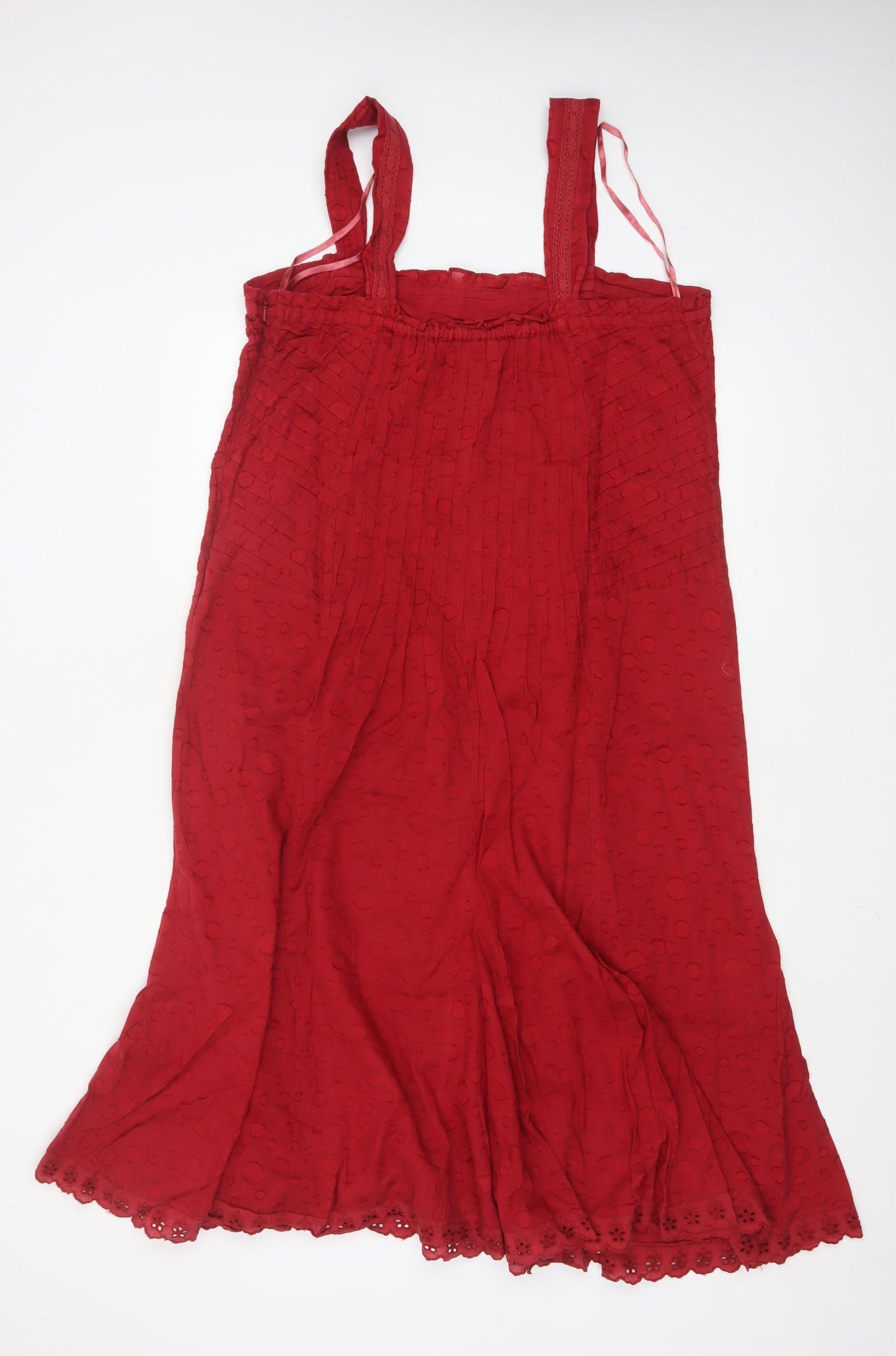 Marks and Spencer Per Una Women Red Size 18L Sleeveless A-Line Dress