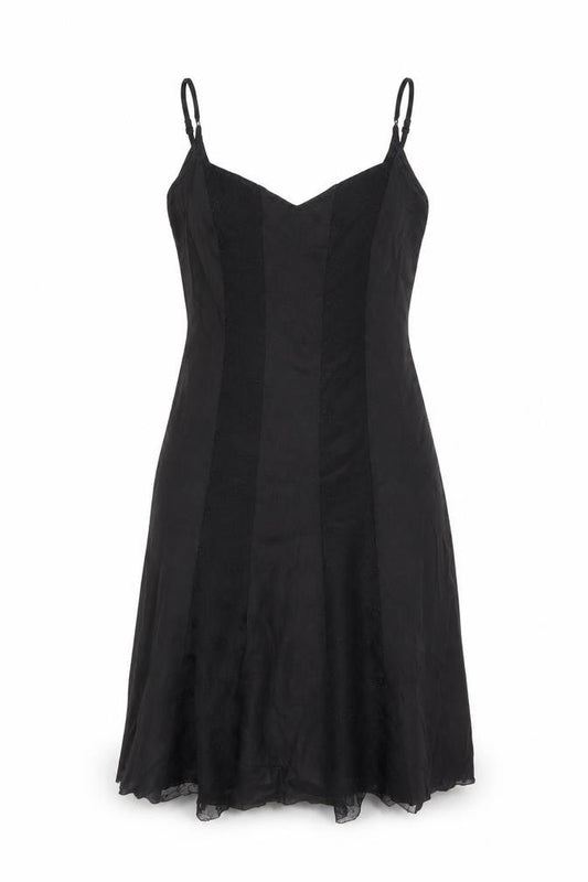 Marks and Spencer Women’s Black Linen Blend Slip Dress Size 16