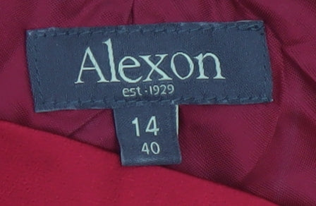 Alexon Women Red Silk Sleeveless Long Fit & Flare Dress Size 14