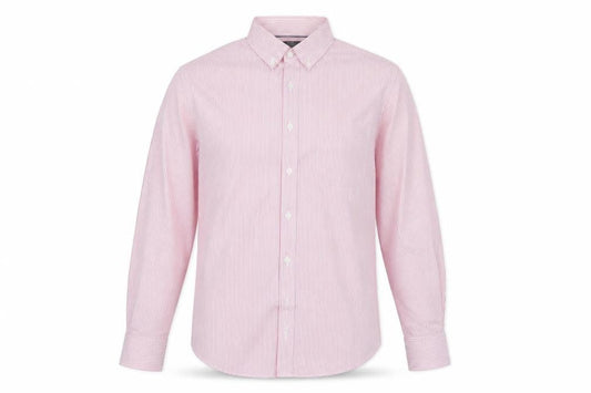 Marks & Spencer Men’s Pink Striped Tailored Cotton Oxford Shirt M