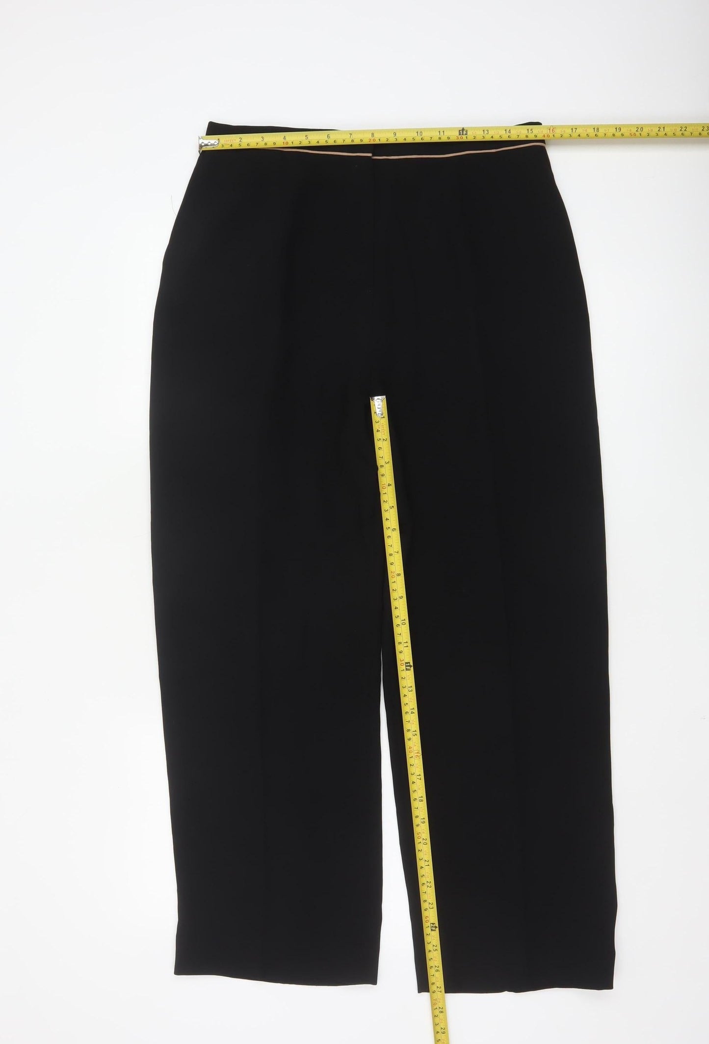 Eastex Women’s Black Polyester Straight Leg Trousers UK 14