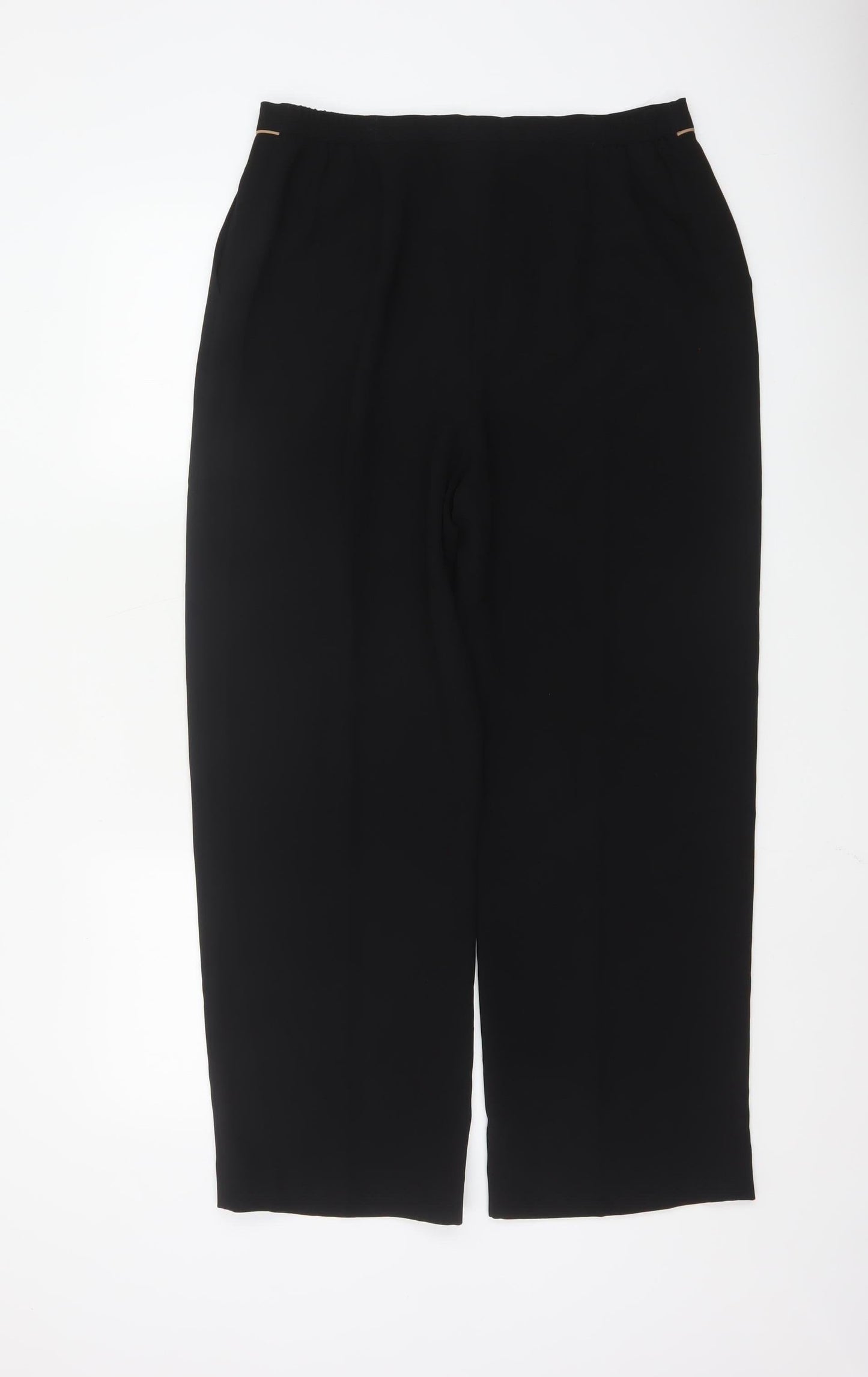 Eastex Women’s Black Polyester Straight Leg Trousers UK 14