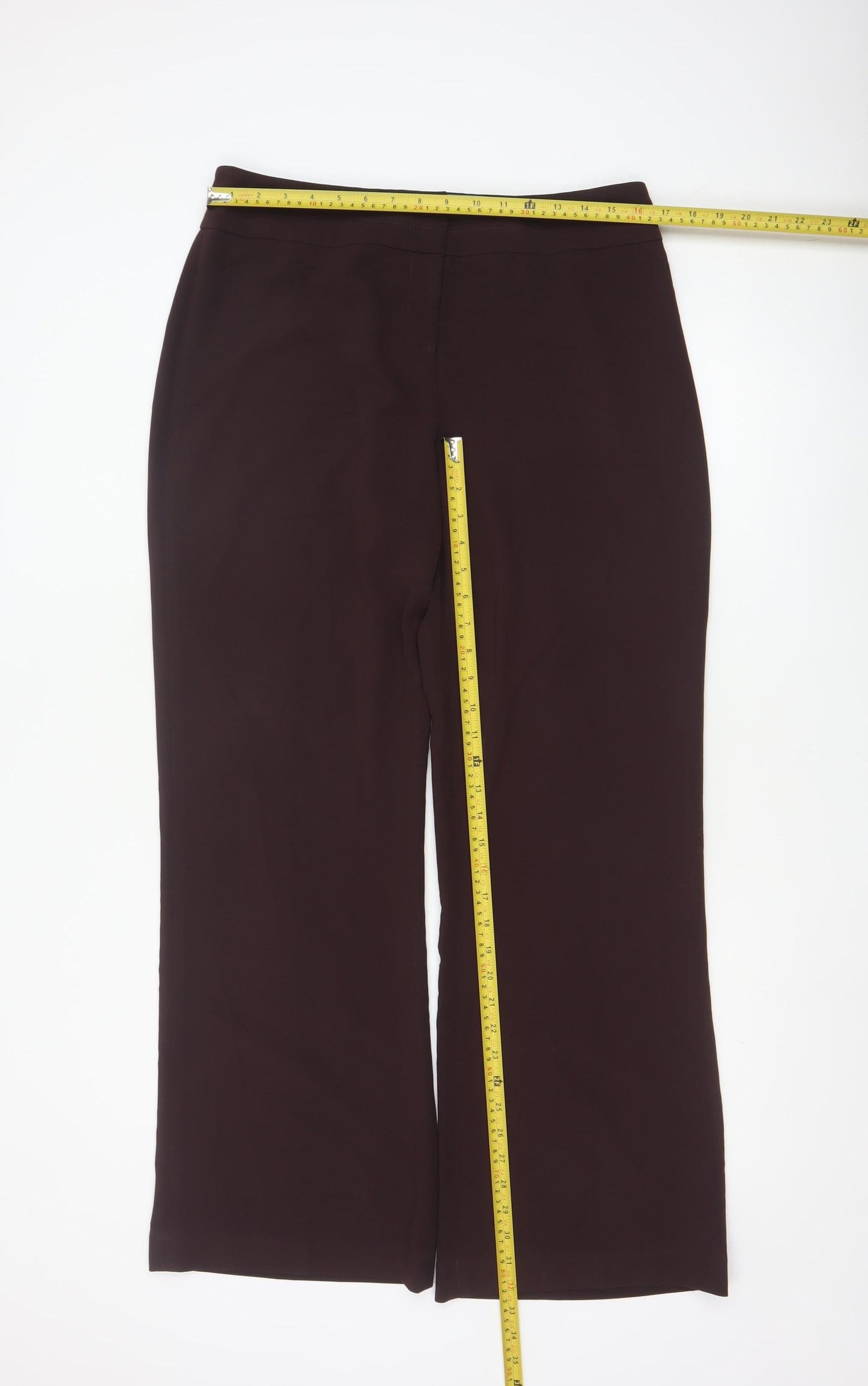 Wallis Women Brown Size 14 Wide-Leg Trousers