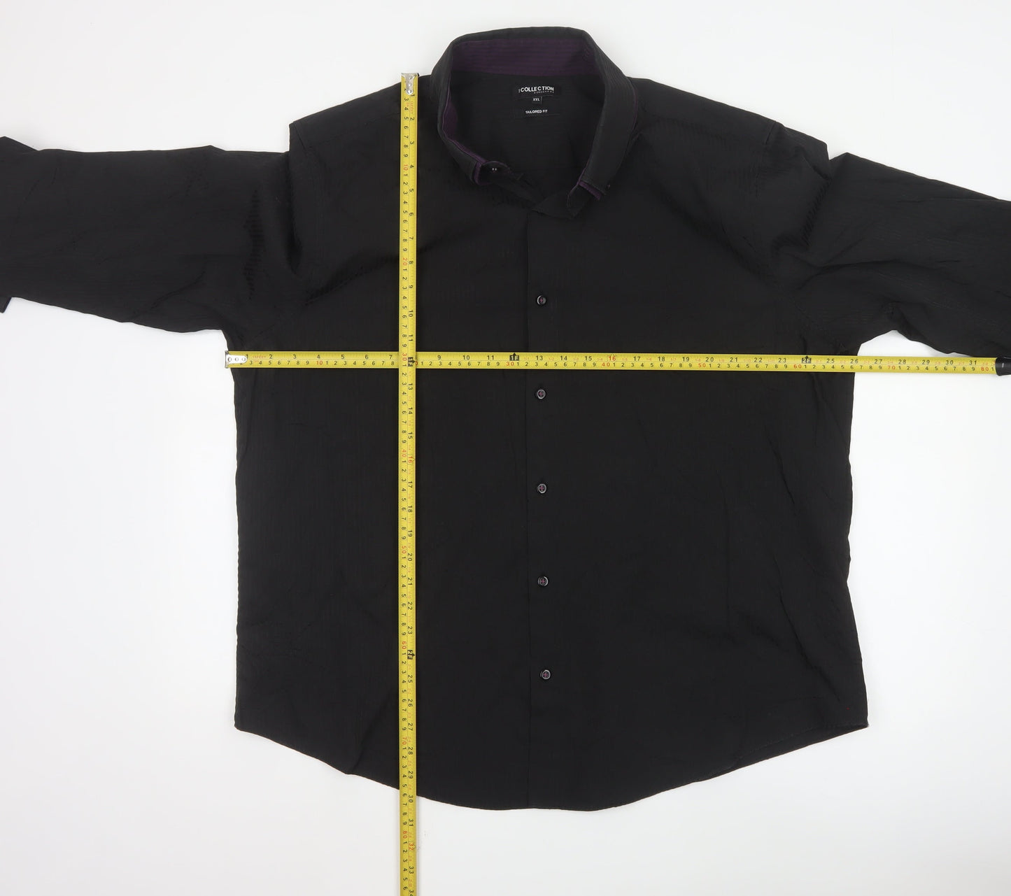 Debenhams The Collection Men's Black 2XL Slim Fit Long Sleeve Shirt