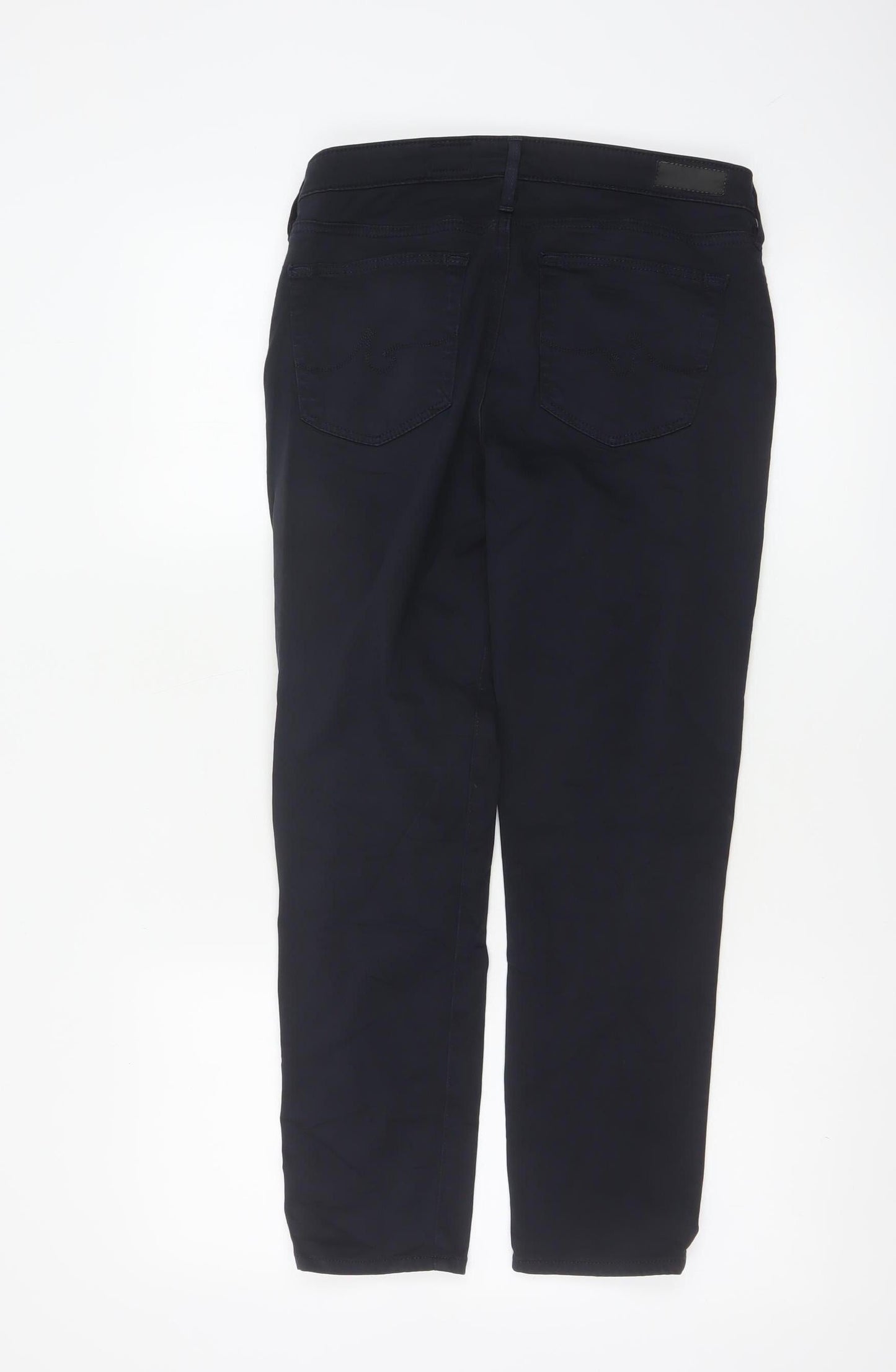 Adriano Goldschmied Women's Navy Cotton Blend Cropped Jeans Size 10