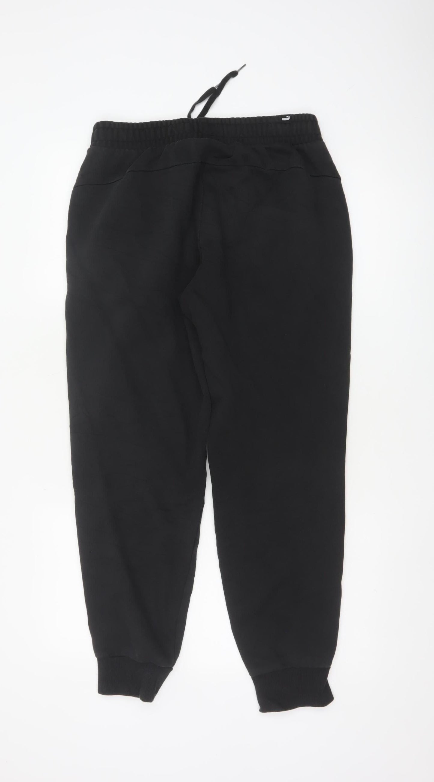 Puma Men's Black Jogger Trousers Medium Regular Fit Fleece