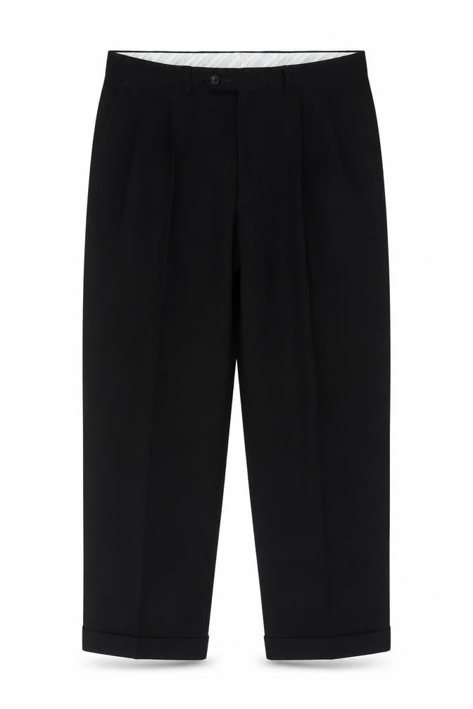Marks & Spencer Men's Black 34x31 Pleated Dress Pants