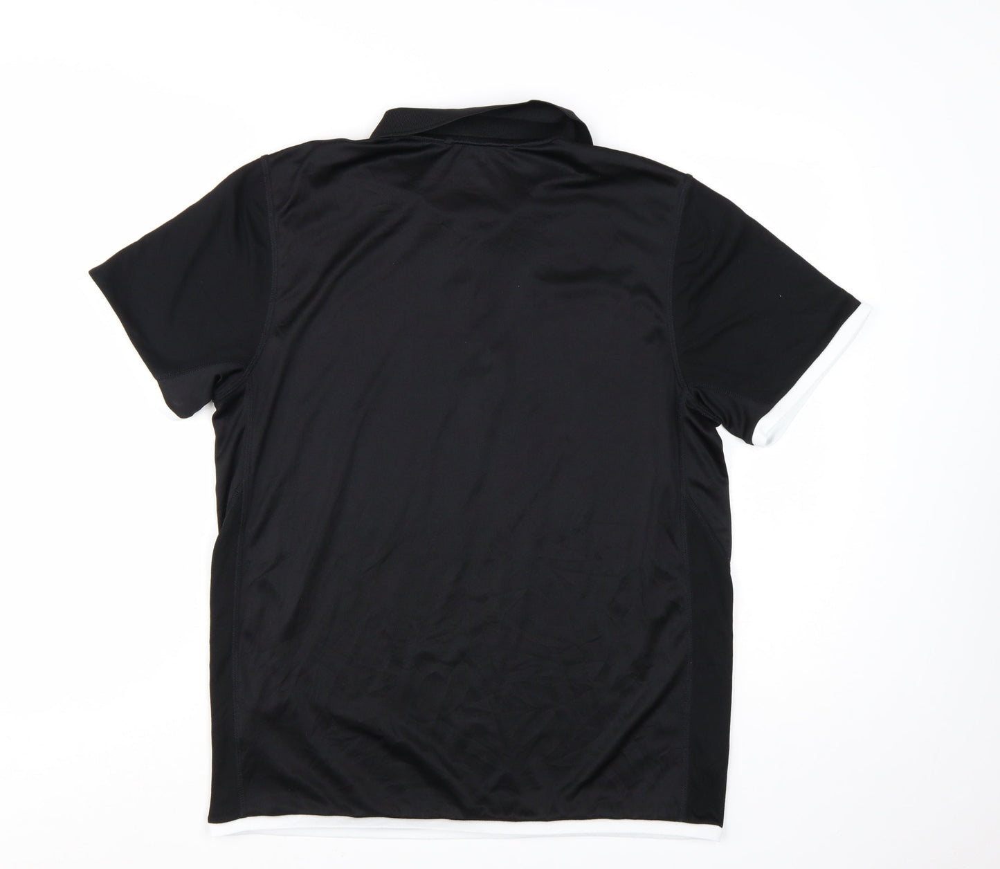 Slazenger Men's Black Polo Shirt Size L Moisture Wicking Activewear