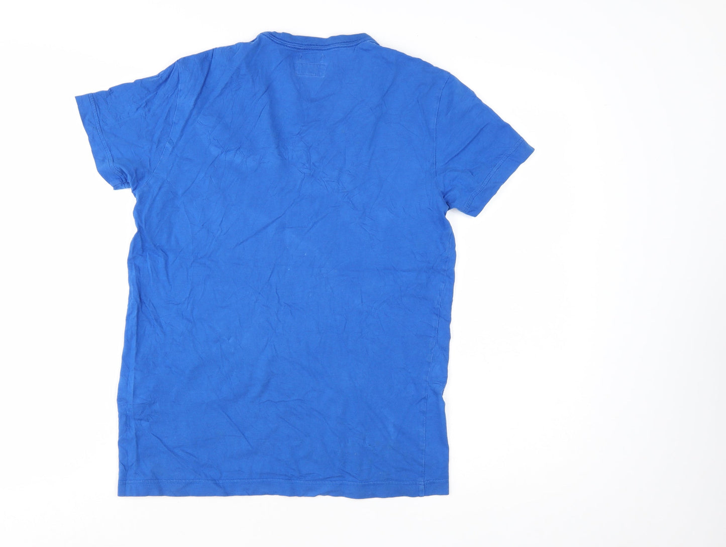 Armani Jeans Men's Blue Slim Fit Graphic Logo T-Shirt Size S