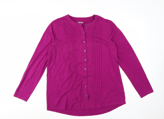 Prewornwholesale purple cropped slim fit active T-shirt with short sleeves and a high neckline.