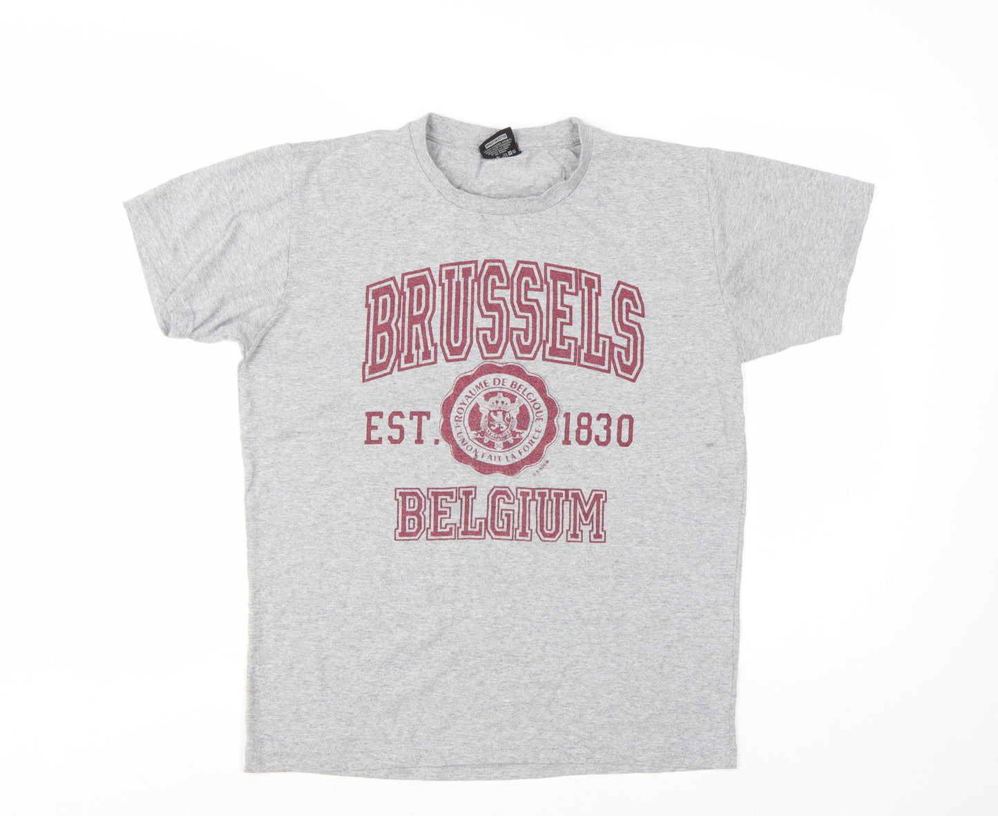 Produit Original Brussels Belgium Grey Graphic Men's Small T-Shirt