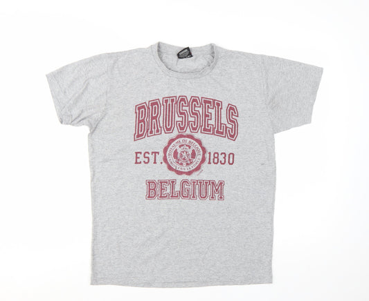 Produit Original Brussels Belgium Grey Graphic Men's Small T-Shirt